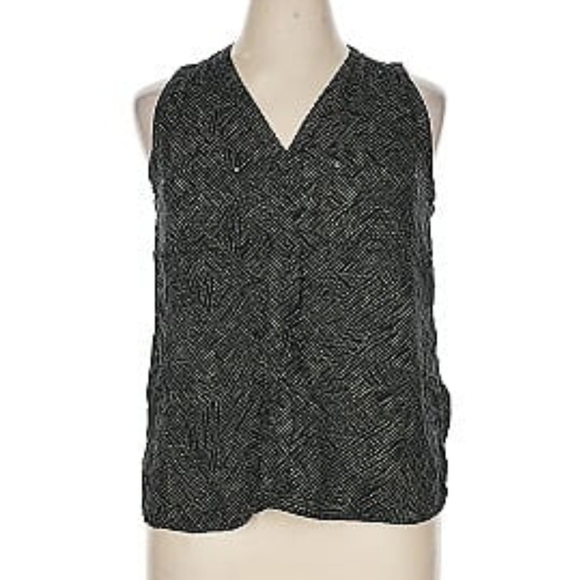 Converse‎ One Star Women's Black Pattern Sleeveless Flowy Top Medium - Picture 1 of 7